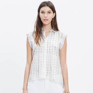 ✨5 for $25✨Madewell Rivet & Thread Sleeveless Ruffle Shirt
